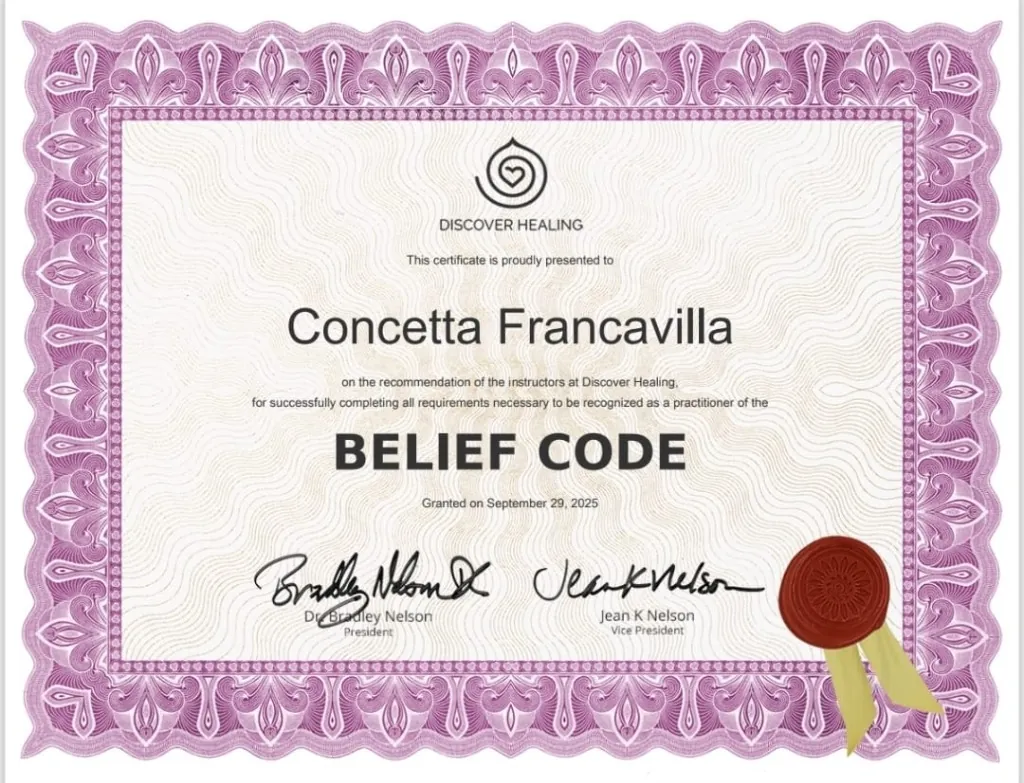 Concetta Francavilla &mdash; Certified The Belief Code&trade; by Dr. Bradley Nelson&trade; Practitioner by Discover Healing