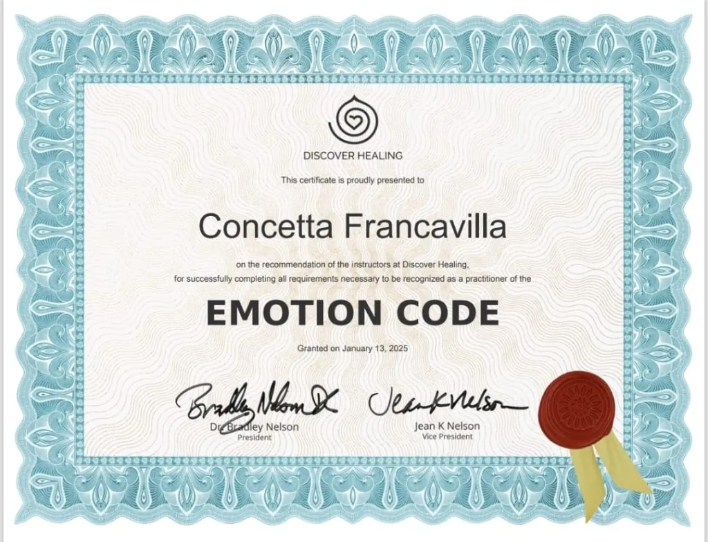 Concetta Francavilla — Certified Emotion Code Practitioner by Discover Healing